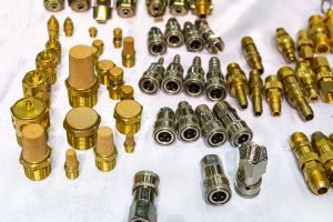 an assortment of hydraulic fittings