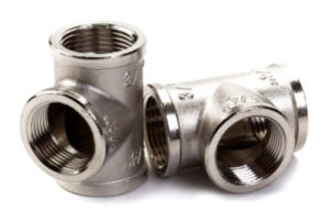 a pair of hydraulic pipe fittings